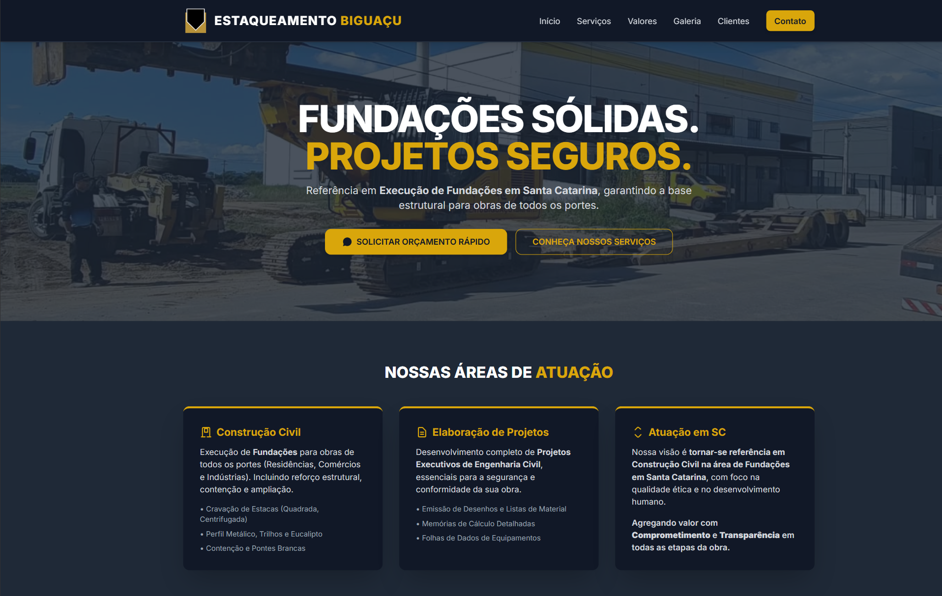 Imagem do Projeto Estaqueamento Biguaçu